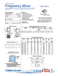 Datasheet LAVI-9VH+ manufacturer Mini-Circuits